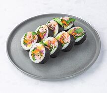 Кимпаб с обжаренной ветчиной