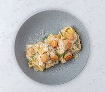 Паста с гребешками