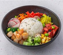 Поке с гребешками