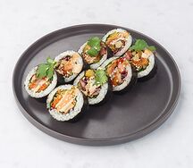 Кимпаб с охотничьими колбасками