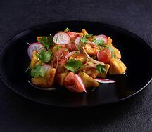 Карамелизованные баклажаны с томатом