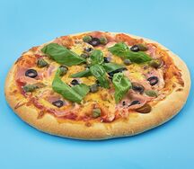 С ветчиной и грибами 30см пышное