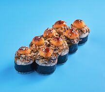 Запеченный ролл с грибами шиитаке