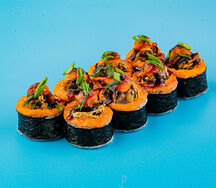 Запеченный с мидиями