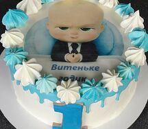 Торт Босс-Молокосос с картинкой