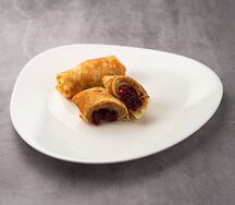 Блины с вареньем яблоко-брусника