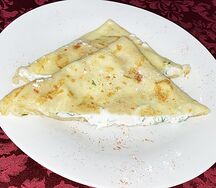 Блин с брынзой и зеленью