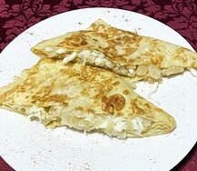 Блин с капустой и яйцом