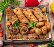 Ассорти из люля с овощами