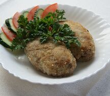 Зразы с грибами и луком