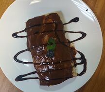 Блины с бананом и шоколадом