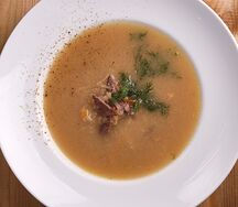 Щи с капустным приварком и белыми грибами