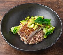 Филе трески с киноа