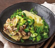 Бефстроганов из мраморной говядины