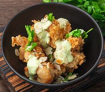 Хрустящие тигровые креветки васаби