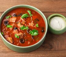 Сборная солянка, приготовленная на углях