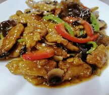 Мясо соевое с грибами