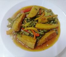 Баклажаны со стручковой фасолью