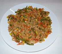 Рис жареный с овощами