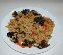 Рис с овощами и грибами