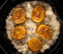 Каша овсяная с бананом и чиа