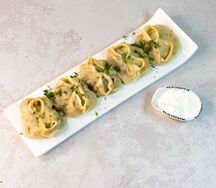 Манты с лососем