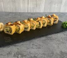 Теплый ролл с тофу и грибами