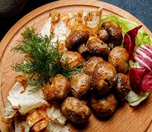Шампиньоны на мангале