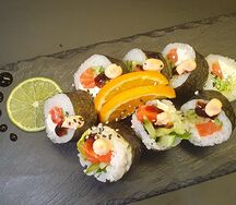 Кимпаб с лососем