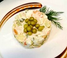Оливье с сёмгой