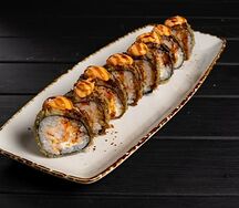 Тёплый ролл темпура с креветкой