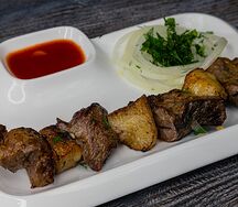 Шашлык из говядины с курдюком