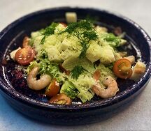 Салат Цезарь с креветками