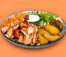 Шаверма на тарелке  