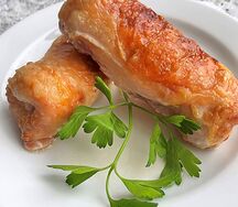 Рулетик куриный с грибами