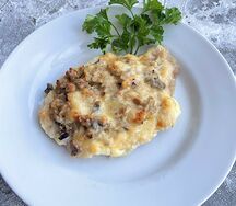 Мясо под сырной шубой