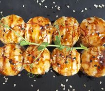 Запеченный с морским гребешком