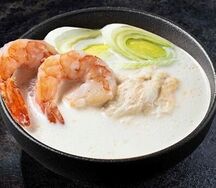 Сливочный суп с креветкой