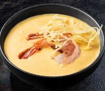 Сырный суп с креветкой