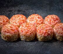 Запеченный Ролл с острым лососем и крабом