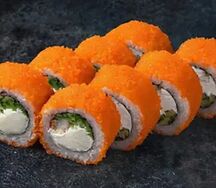 Ролл Сливочный угорь с масаго
