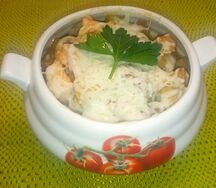 Горшочек по-японски с курицей