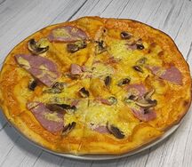 С ветчиной и грибами