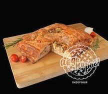 Пирог с картошкой, грибами и луком