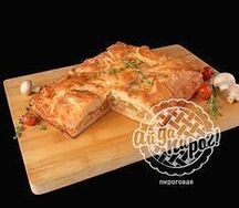 Пирог с капустой и грибами