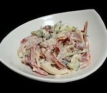 Салат с ветчиной