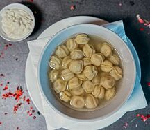 Сибирские пельмешки со сметаной