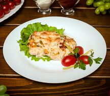 Филе куриное с овощами и сыром