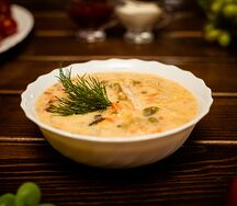 Сырный суп с курицей