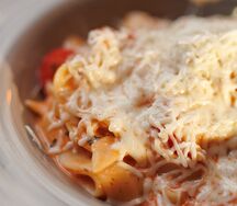 Тальятелле с креветками и маринарой